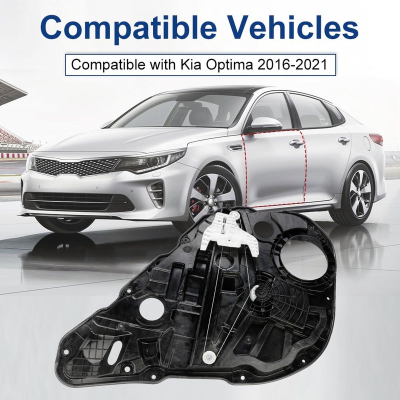 VANJING Rear Left Side Power Window Regulator Compatible with Kia Optima 2016 2017 2018 2019 2020 2021 Replacement for 83471-D4000 83471D4000 83471-D5000 83471D5000 - Image 3